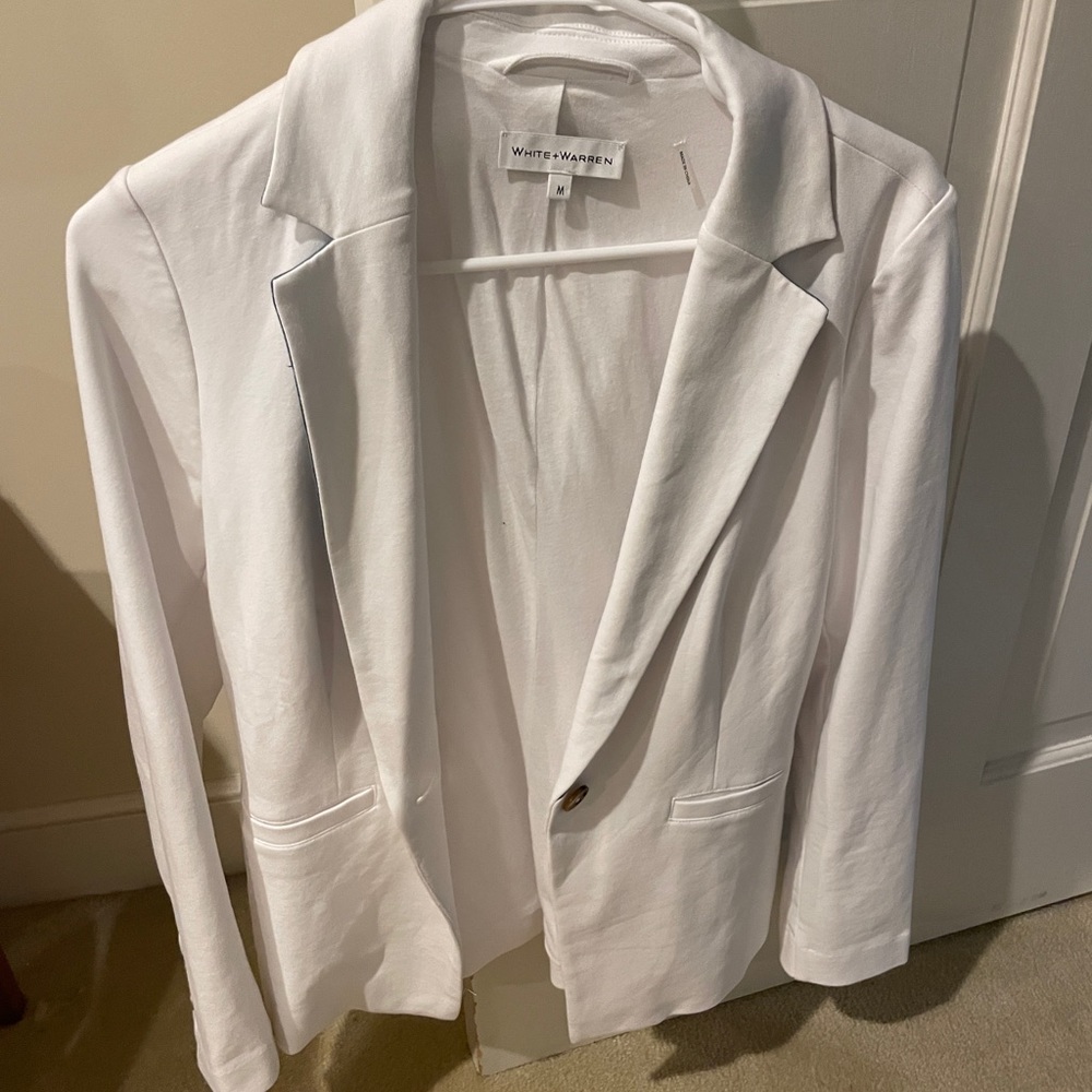 white + warren white blazer